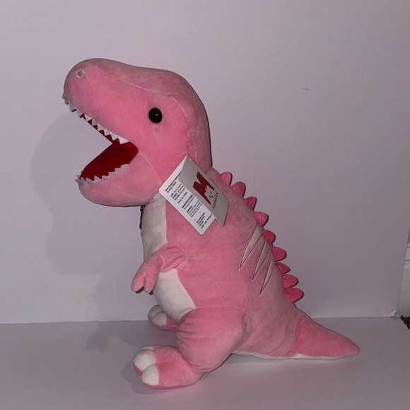 MorisMos Pink Dinosaur Plush - Zipper Belly Storage - NWT - Picture 2 of 7